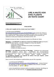 LIRE A HAUTE VOIX AVEC FLUIDITE UN TEXTE COURT