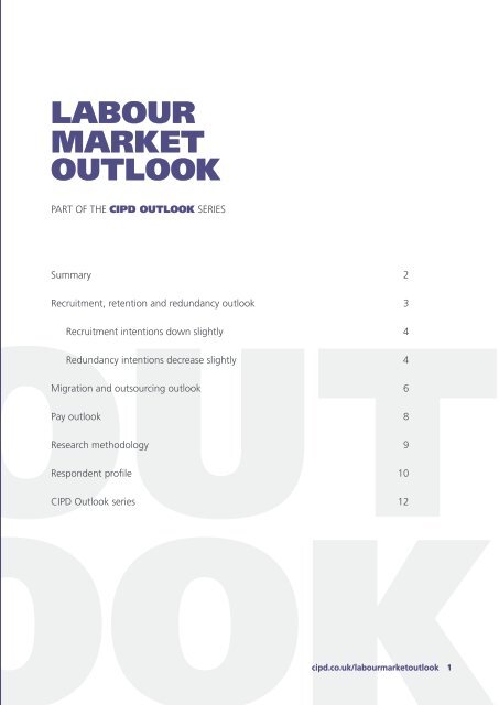 LABOUR MARKET OUTLOOK - CIPD