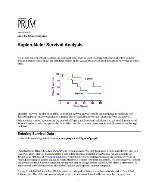 Kaplan-Meier Survival Analysis - GraphPad Software