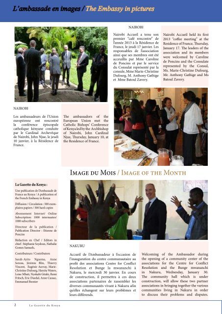 LA GAZETTE DU KENYA - Ambassade de France au Kenya