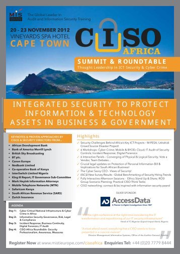 CISO Africa Summit - MIS Training