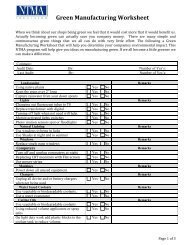 Green Manufacturing Worksheet