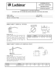 COPPER-FIN IIÂ® VENTING OPTIONS Submittal Sheet ... - Lochinvar