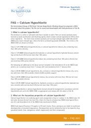 FAQ â Calcium Hypochlorite - The Swedish Club