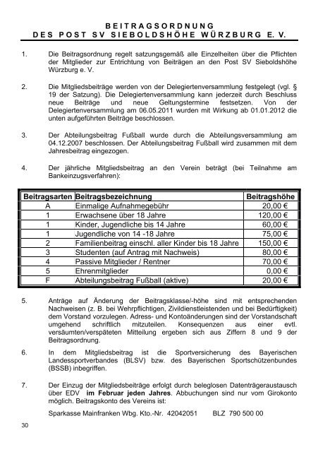 I. / Februar 2012 - Post SV Sieboldshöhe Würzburg e.V.