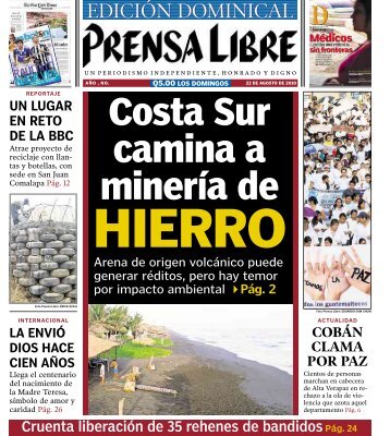 Costa Sur camina a minerÃ­a de HIERRO - Prensa Libre