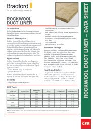 rockwool duct liner - CSR Bradford