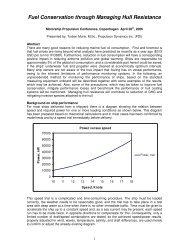 Fuel Conservation through Managing Hull Resistance