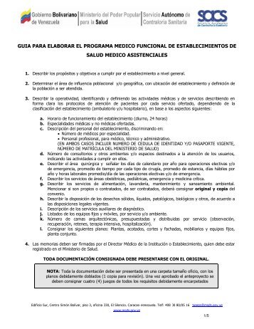 Guías para Elaborar los Programas Médico Funcional