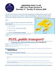 PLUS...public transport! - the Aberdeen Boat Club