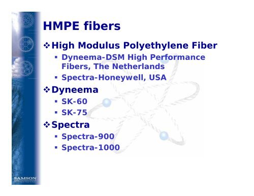 HMPE Ropes: - Samson Rope