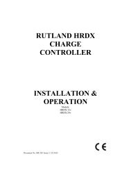 rutland hrdx charge controller - Marlec Engineering Co. Ltd.