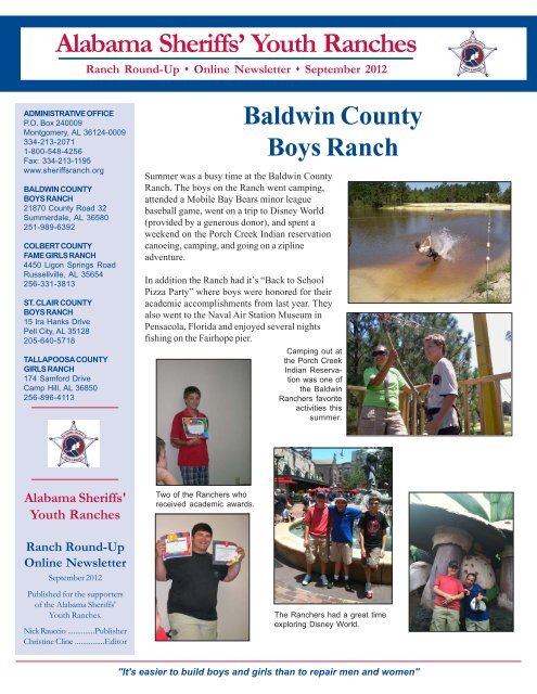 The Alabama Sheriffs Youth Ranches