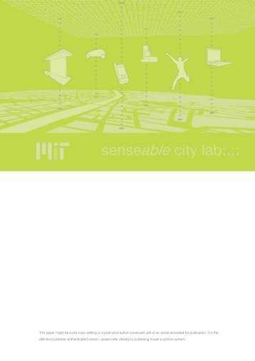 Urban Digestive Systems. Towards the Sentient City. - MIT ...