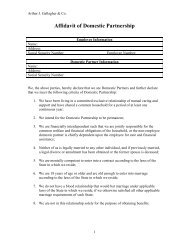 Affidavit of Domestic Partnership