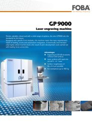 GP 9000 Laser engraving machine - FOBA