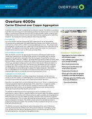 Overture 4000e Data Sheet - Overture Networks