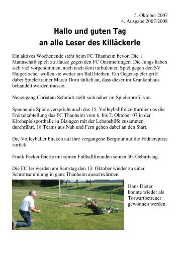 Volleyballer auf Bergtour - FC Thanheim