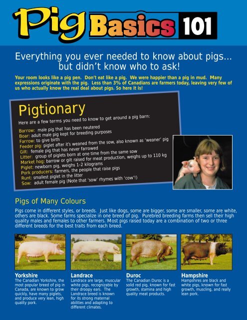 Pig Basics - SaskPork