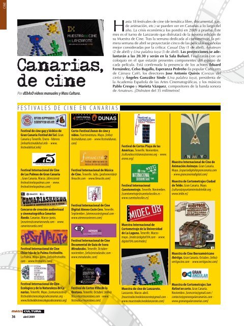 NÂº21 | abril | 2009 - Mass Cultura