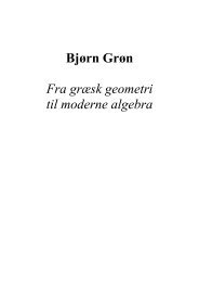 Bjørn Grøn Fra græsk geometri til moderne algebra - Emu