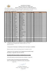 MBA Block Teaching Entrance Examination Result 2/2013