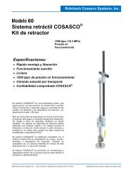 Modelo 60 Sistema retrÃ¡ctil COSASCO Â® Kit de retractor Rohrback ...