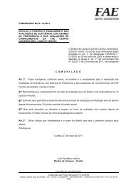 COMUNICADO SG 6/2008 - FAE