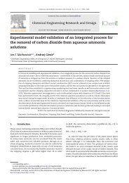 Experimental model validation of an integrated process for the ...