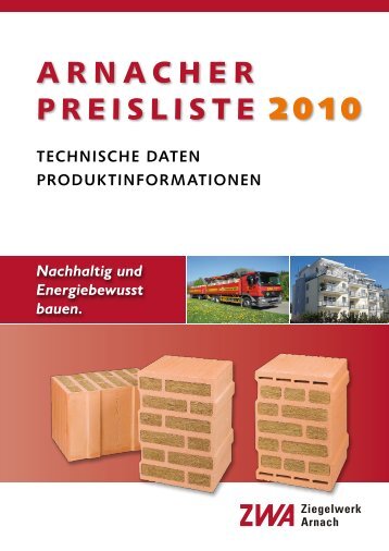 Planziegel - Ziegelwerk Arnach GmbH & Co. KG