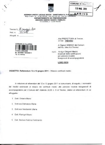 19 MAS. 2011 - Comune di Villorba