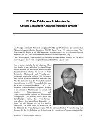 DI Peter Prieler zum PrÃ¤sidenten der Groupe Consultatif Actuariel ...