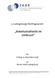 Handout - ZAAR - Zentrum fÃƒÂ¼r Arbeitsbeziehungen und Arbeitsrecht ...