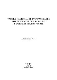 tabela nacional de incapacidades por acidentes ... - Livraria Almedina