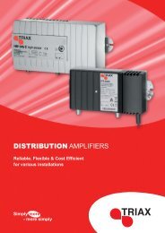 DISTRIBUTION AMPLIFIERS - Triax