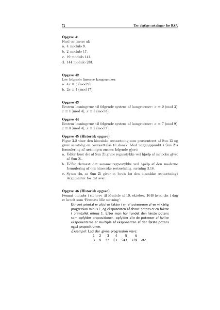 RSA og den heri anvendte matematiks historie - Institut for Natur ...