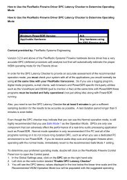 1. 2. 3. How to Use the FlexRadio Firewire Driver DPC Latency ...