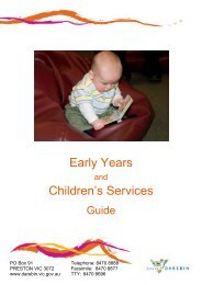 Early Years Children's Services - City of Darebin