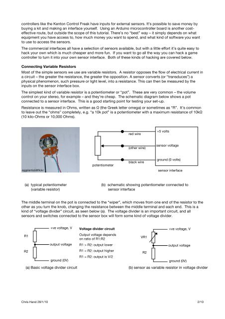 Hacking Sensor Interfaces - MSc Sound Design