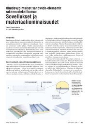 Sovellukset ja materiaaliominaisuudet - ohutlevy