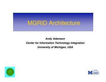 MGRID Architecture - Citi - University of Michigan