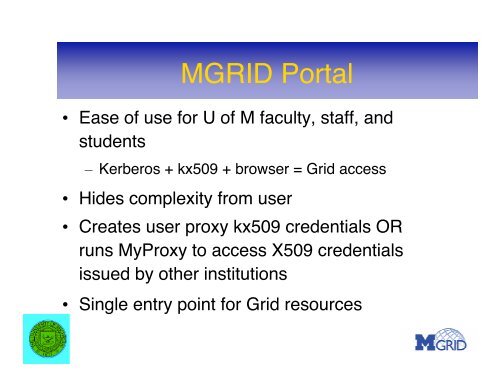 MGRID Architecture - Citi - University of Michigan