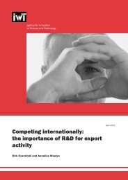 the importance of R&D for export activity - IWT