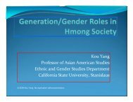 Generation and Gender Roles in Hmong Society - Hmong Studies ...