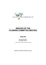 minutes of the planning committee meeting held on ... - City of Darebin