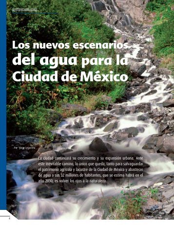 Los nuevos escenarios del agua para la Ciudad de MÃ©xico