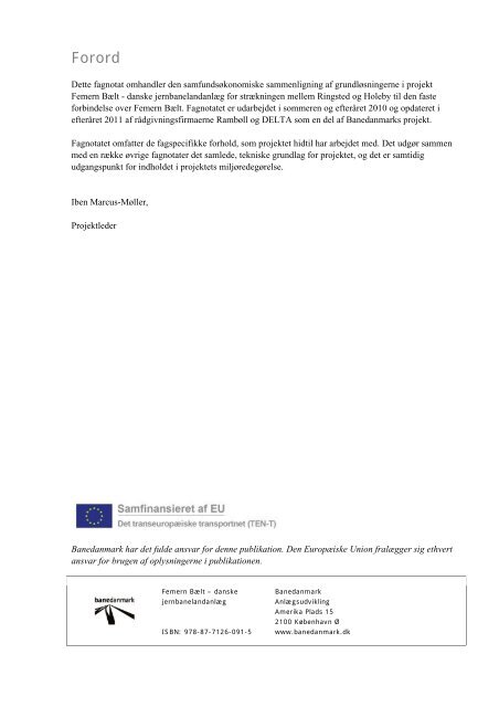 SamfundsÃ¸konomisk sammenligning af ... - Banedanmark