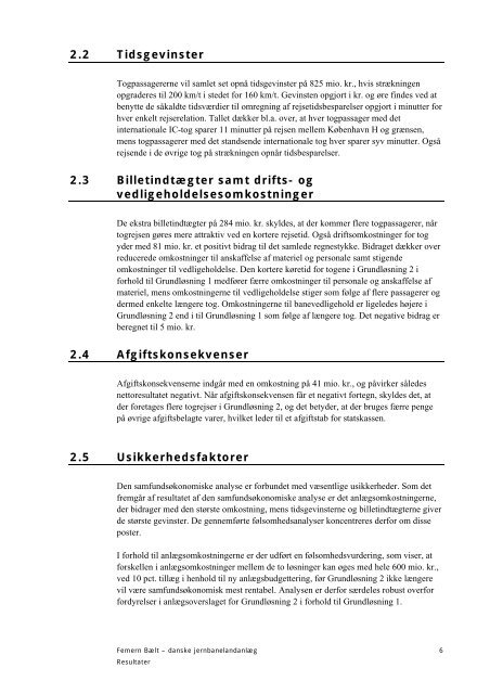 SamfundsÃ¸konomisk sammenligning af ... - Banedanmark