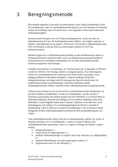 SamfundsÃ¸konomisk sammenligning af ... - Banedanmark