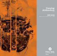 Catalog Addendum - Full Sail University